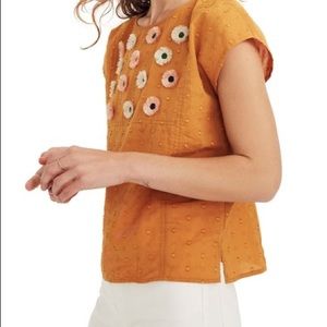 Madewell Embroidered Sunflower Top